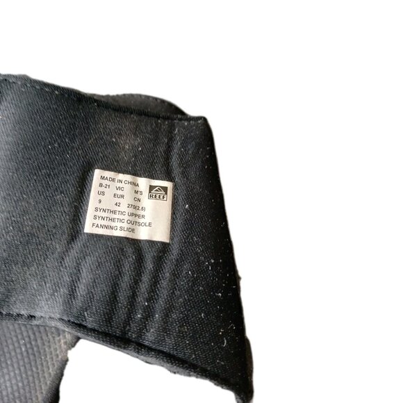 Reef Fanning Slide Black Silver Sandal Comfort Slip-on Men's 9 Athleisure Sporty - Picture 8 of 8